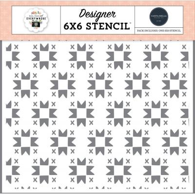 Carta Bella Here There And Everywhere Stencil - Quilted Pattern