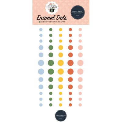 Carta Bella Here There And Everywhere Embellishments - Enamel Dots
