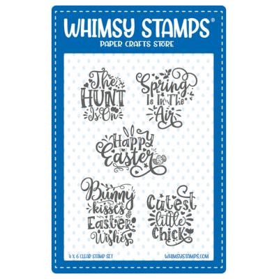 Whimsy Stamps Deb Davis Clear Stamps - Easter Sentiments