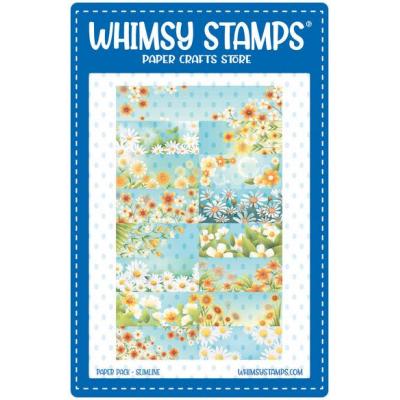 Whimsy Stamps Deb Davis Slimline Paper Pack Designpapiere - Gulliver's Garden