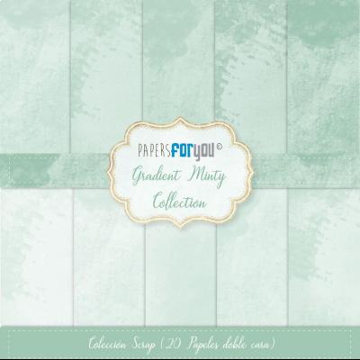 Papers For You  Gradient Minty Designpapiere - Midi Scrap Paper Pack