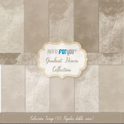 Papers For You Gradient Brown Designpapiere - Scrap Paper Pack