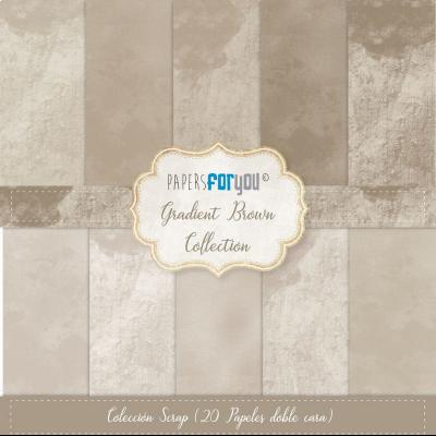 Papers For You Gradient Brown Designpapiere - Mini Scrap Paper Pack