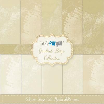 Papers For You Gradient Baby Beige Designpapiere - Mini Scrap Paper Pack