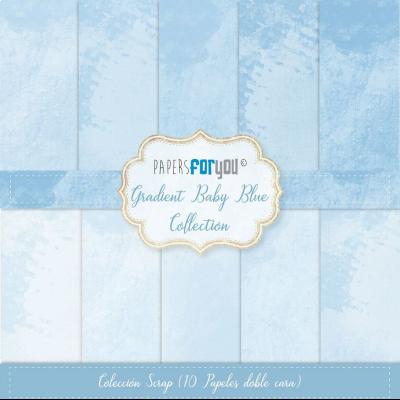 Papers For You Gradient Baby Blue Designpapiere - Scrap Paper Pack