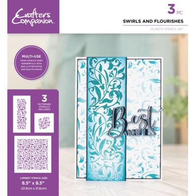 Crafter's Companion Stencils - Swirls And Flourishes