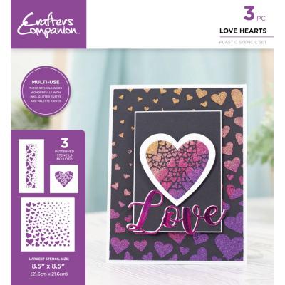 Crafter's Companion Stencils - Love Hearts