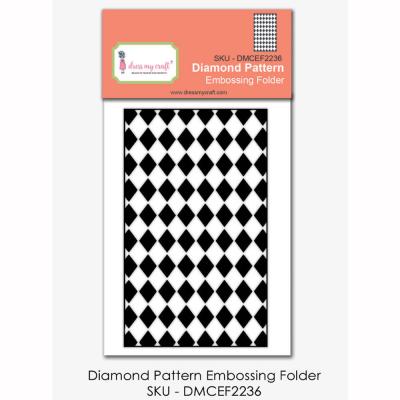 Dress My Craft Embossing Folder - Diamond