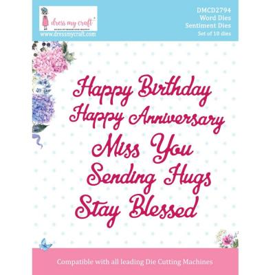 Dress My Craft Cutting Dies - Word Sentiment