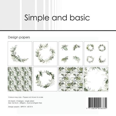 Simple and Basic  Green Softness Designpapier - Paper Pad