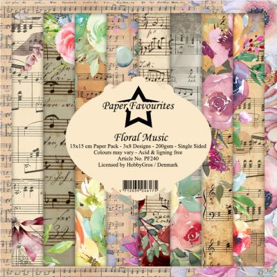 Dixi Craft Paper Favourites Floral Music Designpapiere - Paper Pack