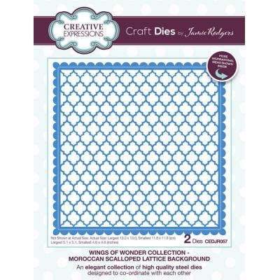 Creative Expressions Jamie Rodgers Wings Of Wonder Craft Dies - Moroccan Scalloped Lattice Background
