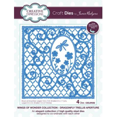 Creative Expressions Jamie Rodgers Wings Of Wonder Craft Dies - Dragonfly Trellis Aperture