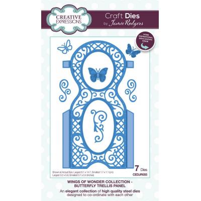 Creative Expressions Jamie Rodgers Wings Of Wonder Craft Dies - Butterfly Trellis Panel