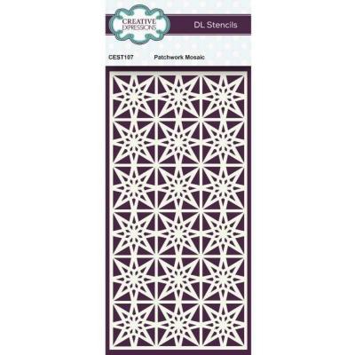 Creative Expressions Slimline Stencils - Patchwork Mosaic