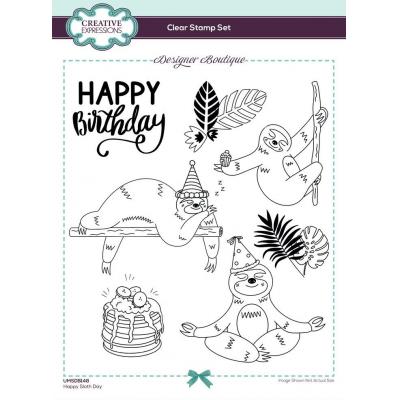 Creative Expressions Designer Boutique Clear Stamps - Happy Sloth Day