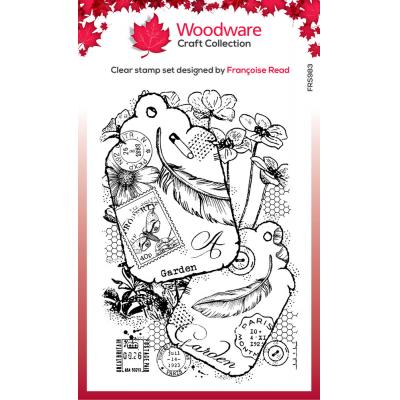 Creative Expressions Woodware Craft Collection Clear Stamp - Two Tags
