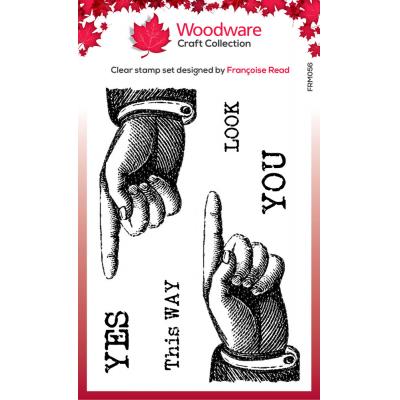 Creative Expressions Woodware Craft Collection Clear Stamps - This Way
