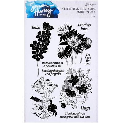 Ranger Simon Hurley Clear Stamps - Inked Blooms
