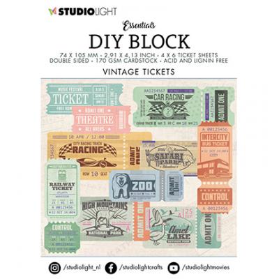 StudioLight DIY Block Essentials Nr.01 Scrapbooking Set - Tickets