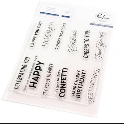 Pinkfresh Studio Clear Stamps - Basic Banners: Celebrate