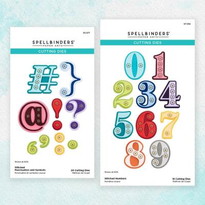 Spellbinders Etched Dies - Stitched Numbers & More Bundle