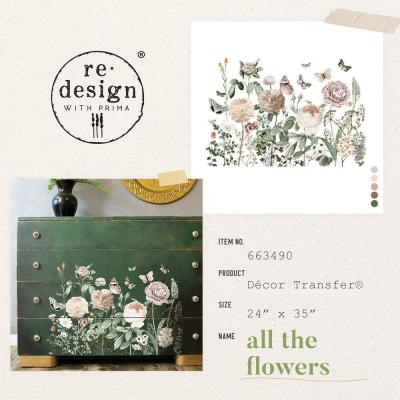 Prima Marketing Re-Design Transferpapier -  All The Flowers