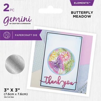 Gemini  Cut-in Cut-Out Dies - Butterfly Meadow Elements