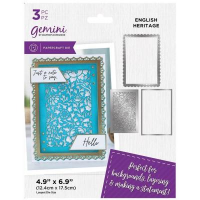 Gemini Deep Border Elements Create-a-Card Dies - English Heritage