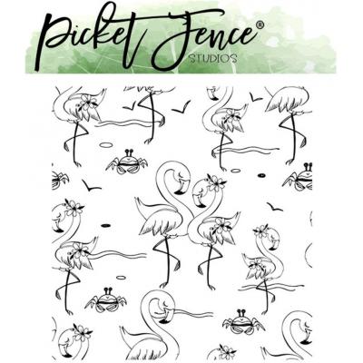 Picket Fence Studios Clear Stamp - Flamingo Summer Dear