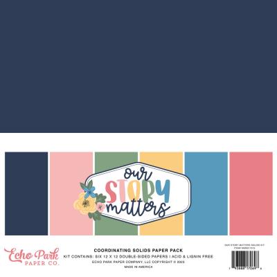 Echo Park Our Story Matters Cardstock - Solid Kit