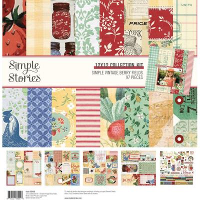 Simple Stories Vintage Berry Fields Designpapiere - Collection Kit