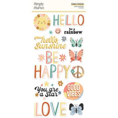 Simple Stories Boho Sunshine Sticker - Foam Stickers