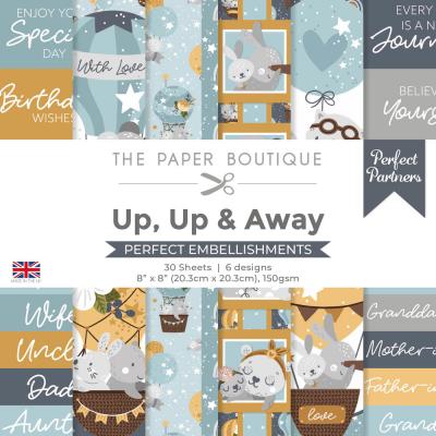 The Paper Boutique  Up, Up & Away Designpapiere - Embellishments Pad