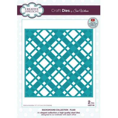 Creative Expressions Sue Wilson Craft Dies - Background Collection Plaid