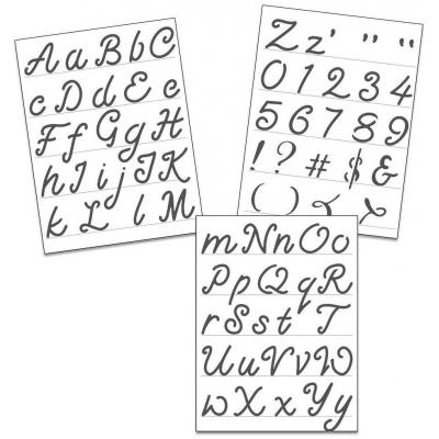 The Crafter's Workshop Stencil - Script Alphabet