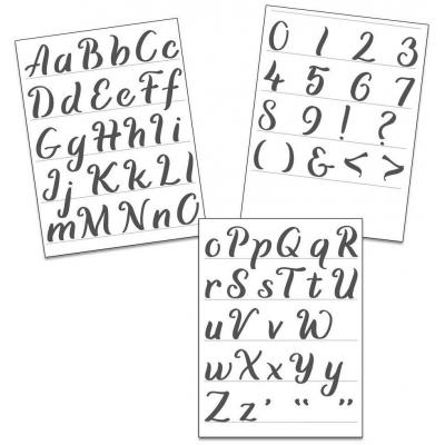 The Crafter's Workshop Stencil - Calligraphy Alphabet