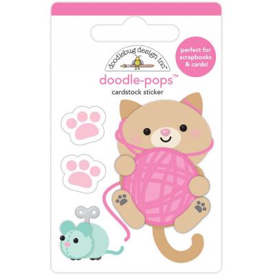 Doodlebug Design Pretty Kitty Sticker - Playtime