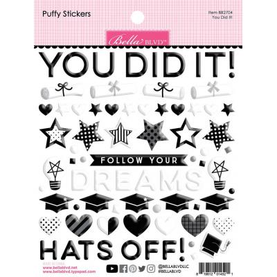 Bella Blvd Cap & Gown Sticker - You Did It!