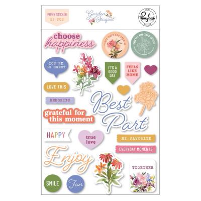 Pinkfresh Studio Garden Bouquet - Puffy Stickers