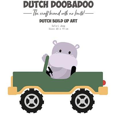Dutch DooBaDoo Build Up Art Schablone - Safari Jeep