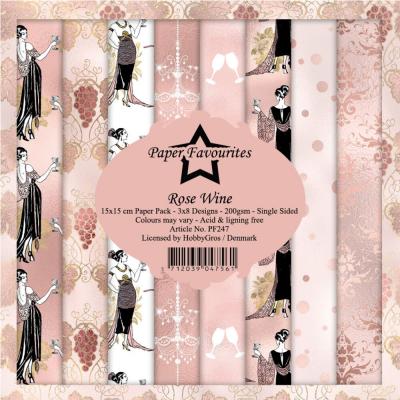 Dixi Craft Paper Favourites Rose Wine Designpapiere - Paper Pack