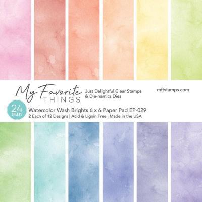 My Favorite Things Watercolor Wash Brights Designpapiere - Paper Pad