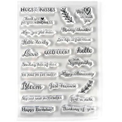 Elizabeth Craft Designs Clear Stamps - With Love Sentiments