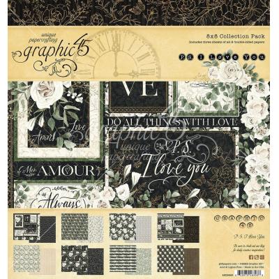Graphic 45 I Love You Designpapiere - Collection Pack