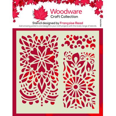 Woodware Stencil - Floral Panels