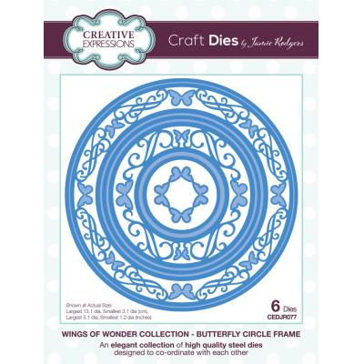 Creative Expressions Sue Wilson Craft Die - Wings of Wonder - Butterfly Circle Frame