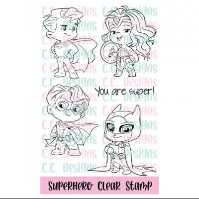 C.C. Designs Clear Stamps - Superhero