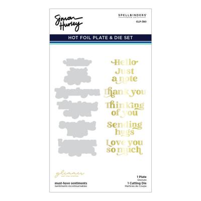 Spellbinders Hot Foil Plate and Die - Must-Have Sentiments