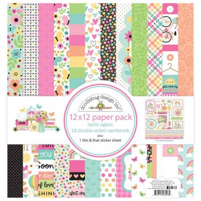 Doodlebug Hello Again - Paper Pack